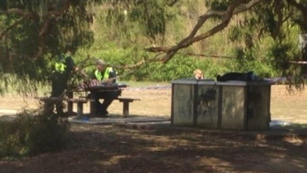 The picnic area where a decapitated kangaroo was found on a barbecue.