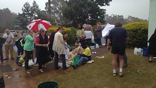 People being treated after the Ravenshoe explosion. SUPPLIED Gavin King, cairnsnow.com.au