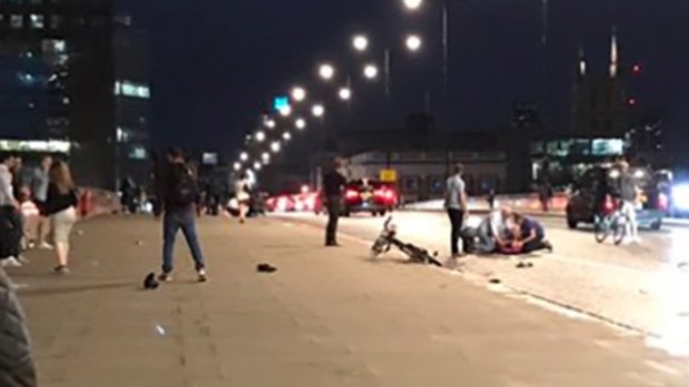 The scene on London Bridge following the terrorist attacks.