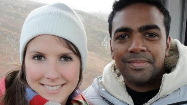 Danielle Hooker and her boyfriend, Rav Pillay, who disappeared when the boat on which they were whale watching sank.