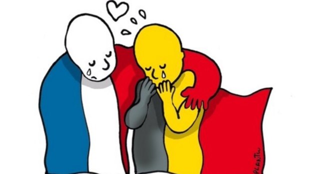 The poignant cartoon by Plantu for <i>Le Monde</i> created immediately after the Brussels attack.