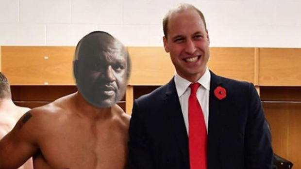 New ab workout: 'Shaquille O'Neal' and Prince William