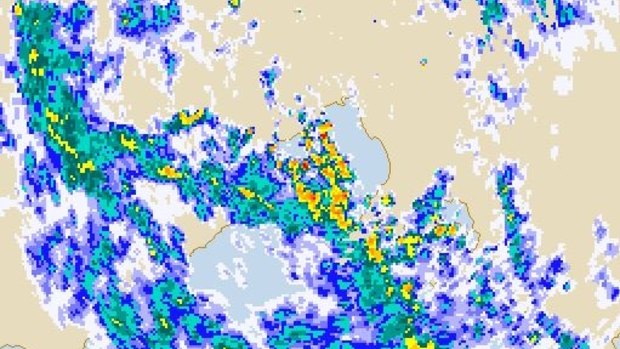 Rain clouds headed for Melbourne on Thursday morning.