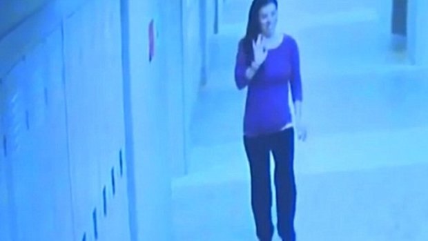 Colleen Ritzer waves moments before she was killed.