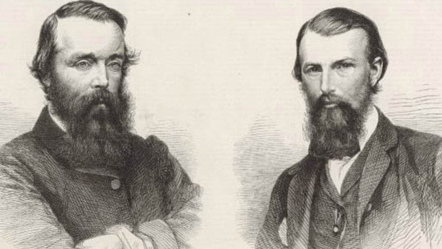 Explorers Robert O'Hara Burke (left) and William John Wills.