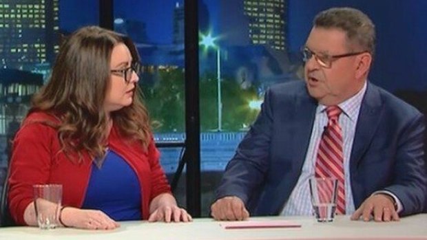 Steve Price (right) and Van Badham on <i>Q&A</i>.
