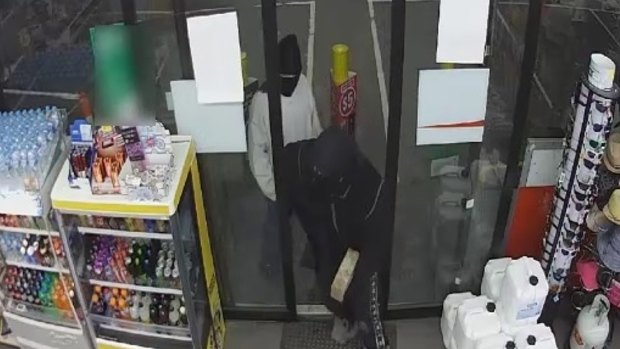 Police have released this CCTV footage of the robbery at the Preston BP service station.