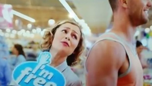 An image from the Coles "I'm free" ad.