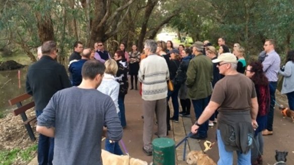 Residents meet to discuss their concerns. 