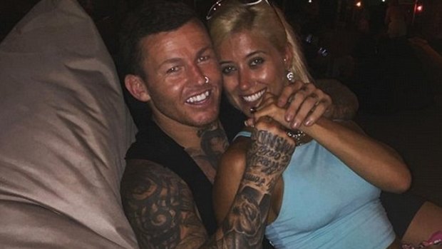 Happy couple: Todd Carney and Lilian Tagliari.