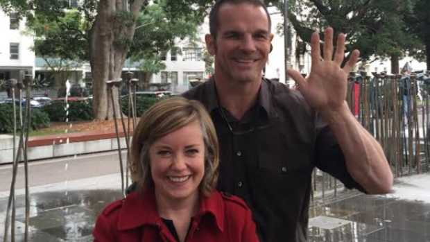 Ian Roberts and Labor candidate for City of Sydney Mayor Linda Scott.