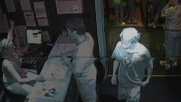 A still from CCTV footage showing Josh Warneke's movements on the night of his murder.