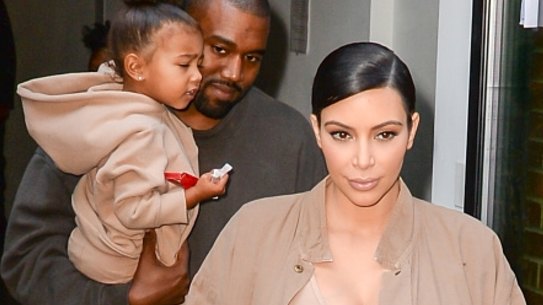 America's most famous family, Singer Kanye West and North West and Kim Kardashian