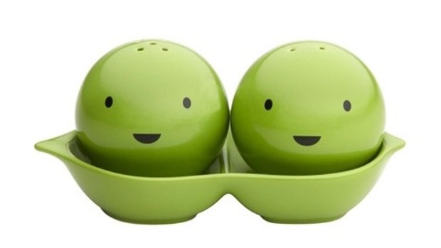 Peas in a pod salt and pepper shakers.