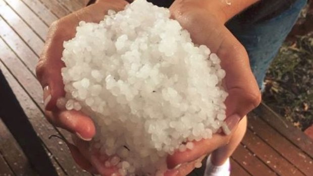 Melbourne's south eastern suburbs were battered by hail.