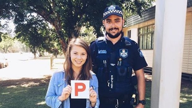 Bindi thanked the local police for testing her driving skills at St George on Wednesday.