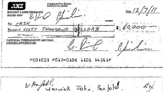 Mr Prime kept no record of how this cheque was spent.