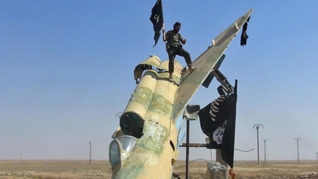 Islamic State fighters in Raqqa, Syria.
