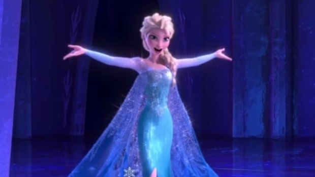 Still from the official clip for <i>Let It Go</i> by Indina Menzel from <i>Frozen</i>.