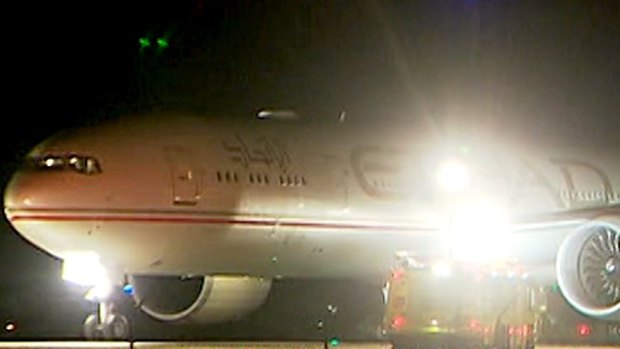 Etihad flight EY450 made an emergency landing in Adelaide.