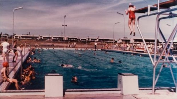 The 55-yard long Parap Pool in Darwin, pictured soon after it was opened, in 1960. 