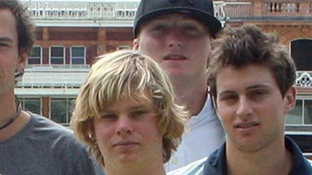 A teenage Steve Smith pictured on a junior tour to Lord's in 2006, with a equally fresh-faced Jackson Bird. 