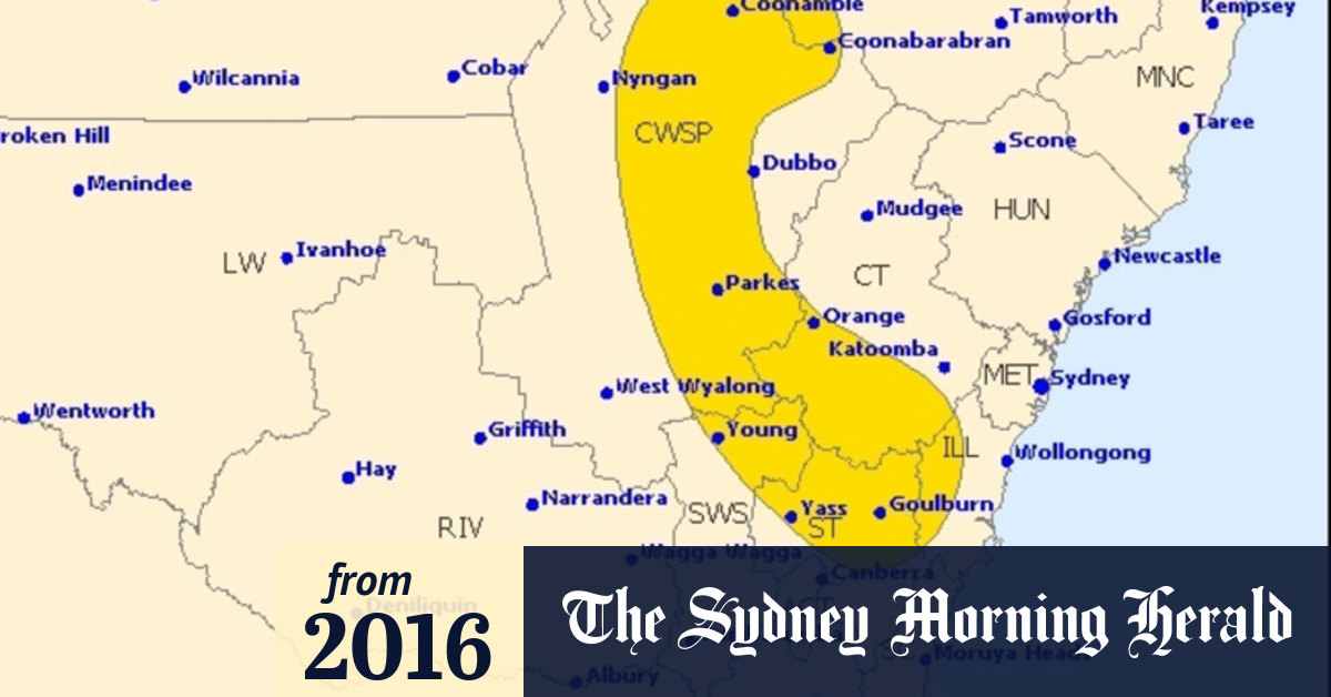 Severe thunderstorm warning for Canberra
