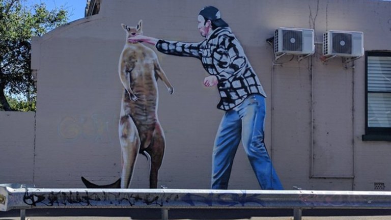 Graffiti Artist Turns Kangaroo Punch Man Into A Work Of Art