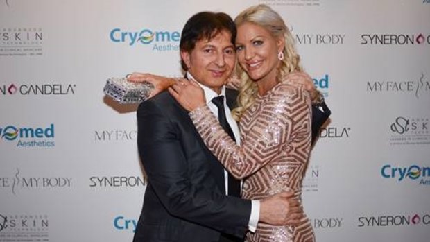 Popular plastic surgeon Dr Tass Tasiopoulos with Brynne Edelsten.