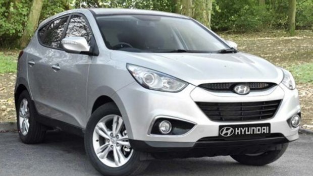Two young girls were seen on Thursday being put into a silver Hyundai ix35 matching the one pictured.