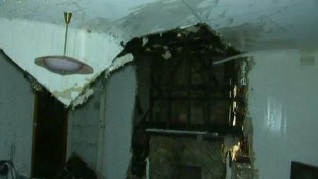 Damage inside the Ringwood home.