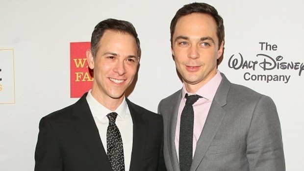 Todd Spiewak (left) and Jim Parsons (right) attends the 2016 GLSEN Respect Awards in October last year. 