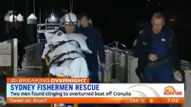 Both of the fisherman were suffering from hypothermia after spending almost five hours in freezing water.