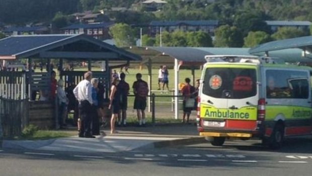 Police said an attacker was wielding a baseball bat at the Gold Coast school.