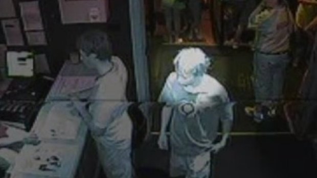 A still from CCTV footage showing Josh Warneke's movements on the night of his murder.