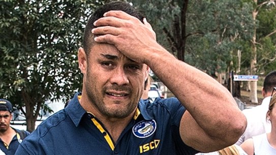 Feeling the pressure: Jarryd Hayne faces questions on and off the field in 2018.