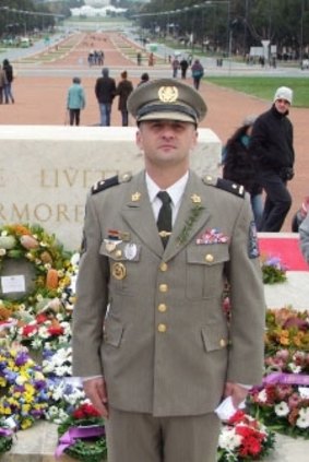 Krunoslav Bonic at the Anzac Day commemoration in Canberra in 2012. 