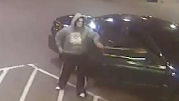 An image taken from CCTV footage showing Simone Quinlan arriving at the service station.