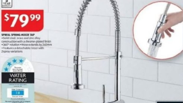 Consumers who have purchased the particular taps but have not had them installed can seek a refund from Aldi.