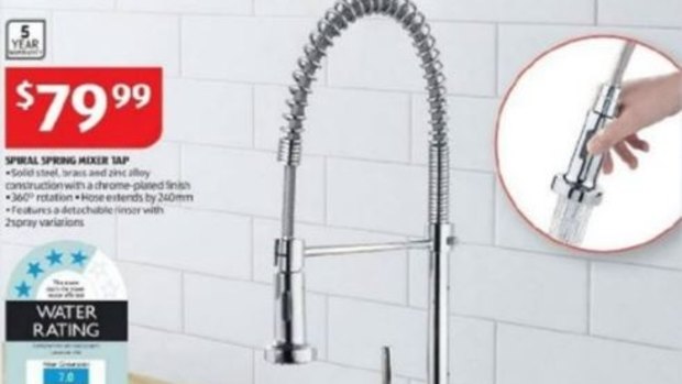 Consumers who have purchased the particular taps but have not had them installed can seek a refund from Aldi.
