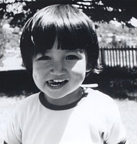 Wong aged three in the early 70s at one of her aunt’s houses in Adelaide during her first visit to Australia; at that stage she couldn’t speak English, only Cantonese.