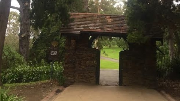 The Lych Gate of the Royal Melbourne Botanic Gardens.
