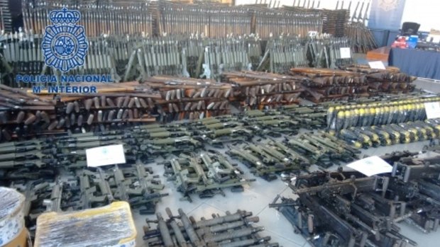 It took two months to catalogue the entire arsenal, police said.