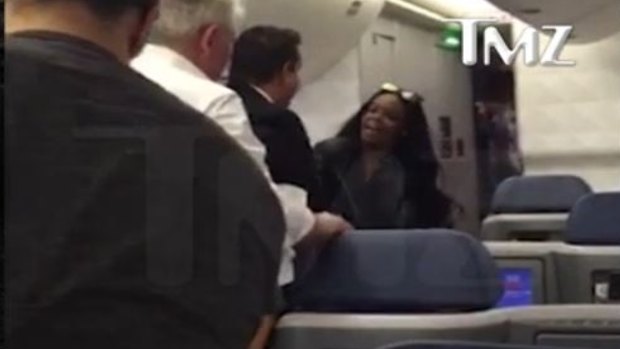 Rapper Azealia Banks yelling at a Delta flight attendant in the early hours of Tuesday morning.