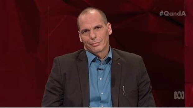 'I think there is only one answer. You open the door [to refugees] and you give them shelter' ... former finance minister of Greece and <i>Q&A</i> panellist Yanis Varoufakis.
