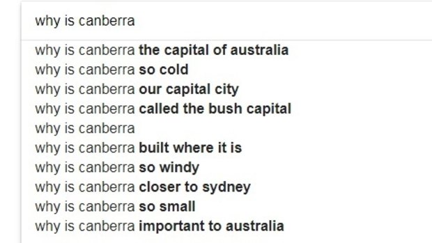 The questions that Google users have about Canberra.