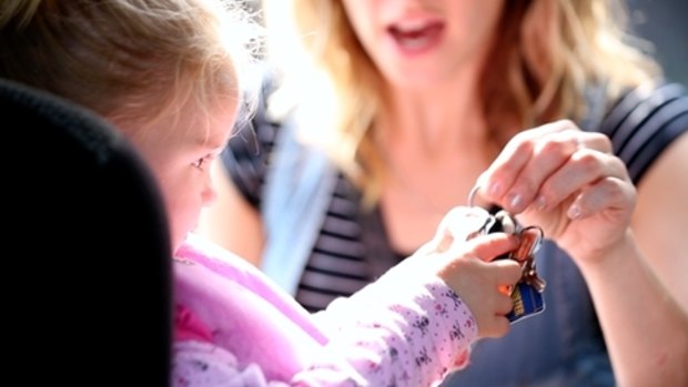 The RACQ is warning parents not to give their children the keys to play with while waiting in the car.