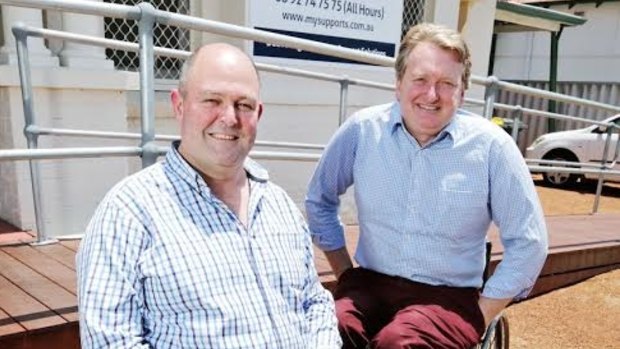 Disability service provider My Supports was founded by two men with disability, Jim Cairns and Terry Mader.