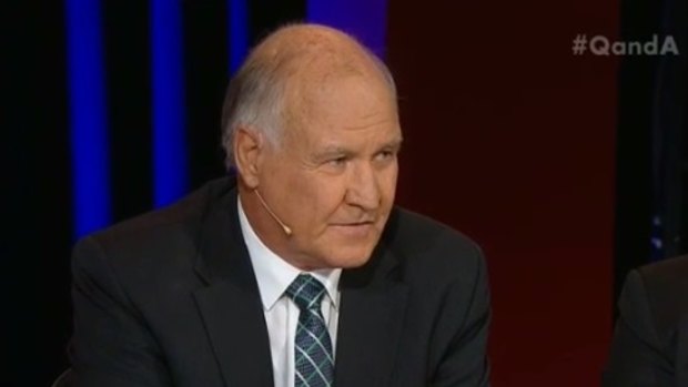 New England independent candidate Tony Windsor faced tough questions on Q&A.