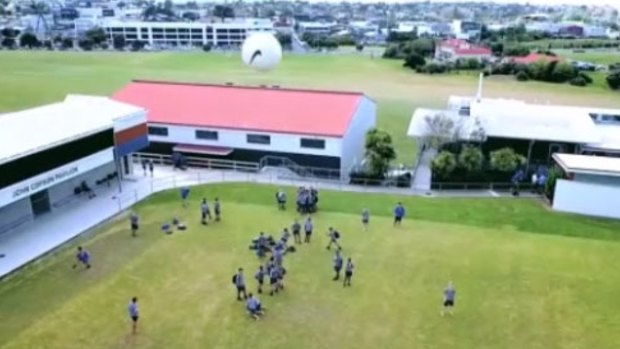 The student's ball tracking toward the drone. 